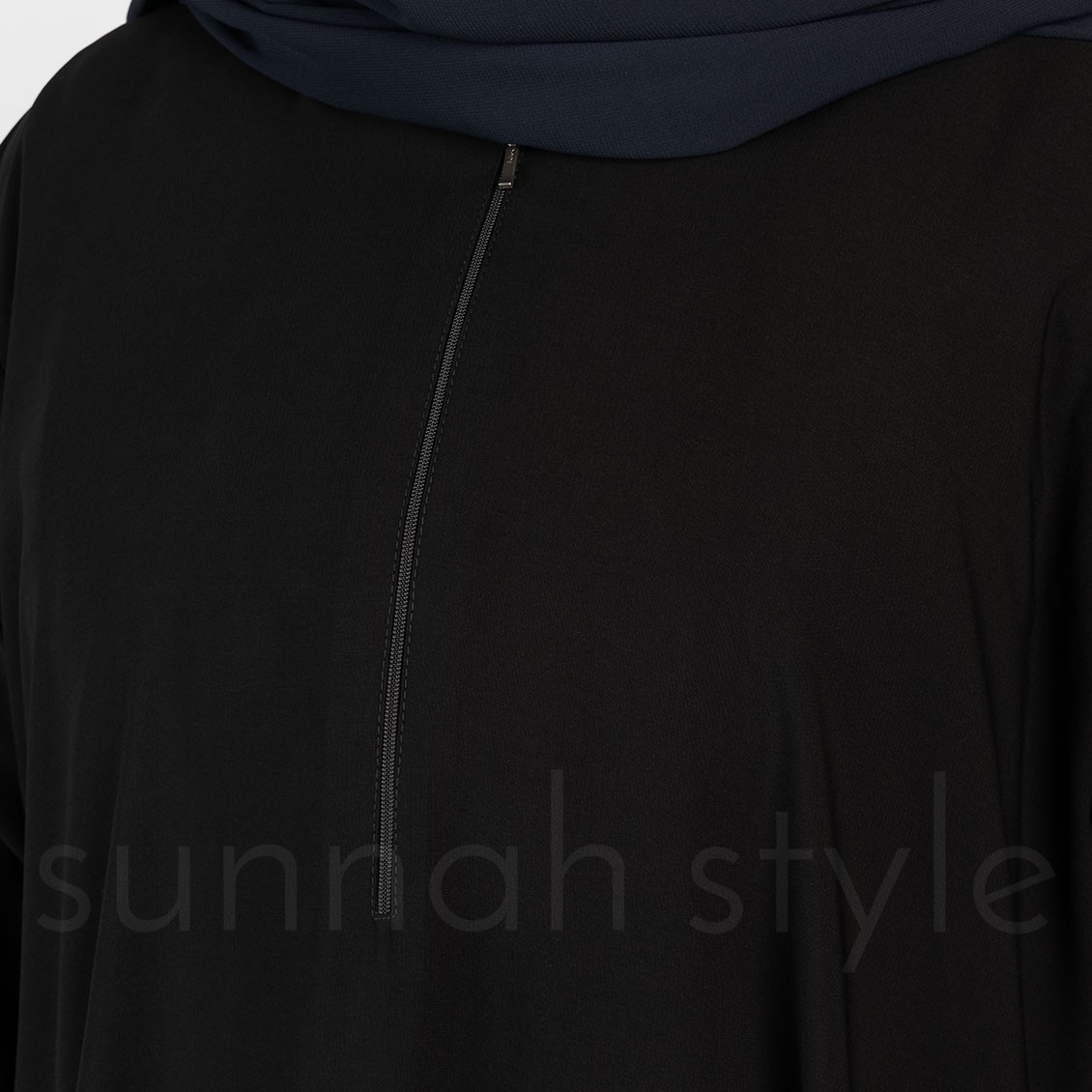 Sunnah Style Plain Closed Abaya Plus Black